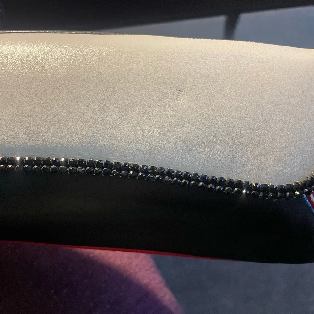 NEW Daniel Swarovski crystal embellished calfskin leather clutch—RARE, Vintage